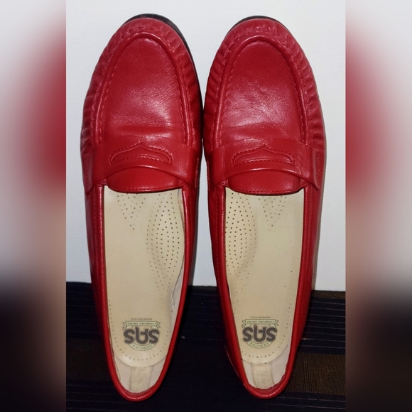 SAS TRIPAD Comfort Genuine SAS Comfort Shoe Made in the USA size 10 Red Loafers - Picture 2 of 14